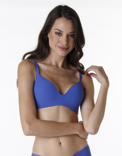 Reggiseno imbottito senza ferretto Invisible Lift Supreme in microfibra, bluette, , LOVABLE