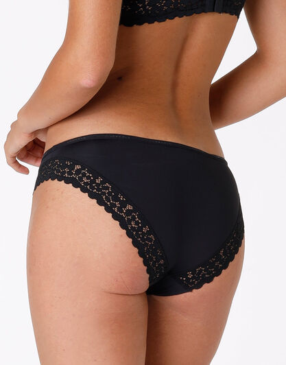 Slip Intimately in pizzo e microfibra, nero, , LOVABLE