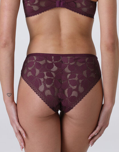 Slip Art Flower Lace in pizzo, vinaccia, , LOVABLE