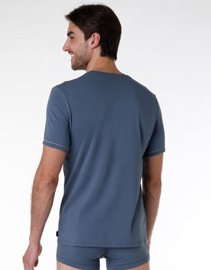 T-shirt uomo in cotone Supima, azzurro polvere, , LOVABLE