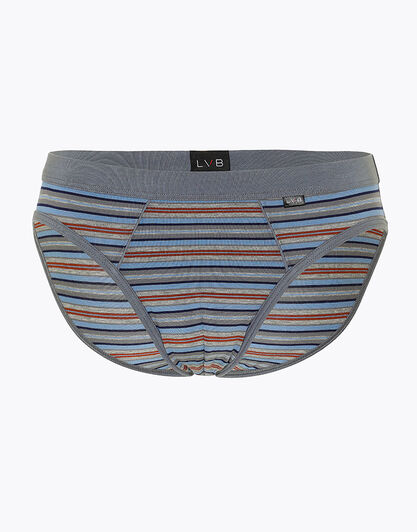 Slip uomo in cotone modal, antracite multirighe, , LOVABLE