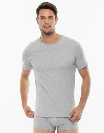 T-shirt girocollo 100% Pure Cotton grigio melange in cotone-LOVABLE