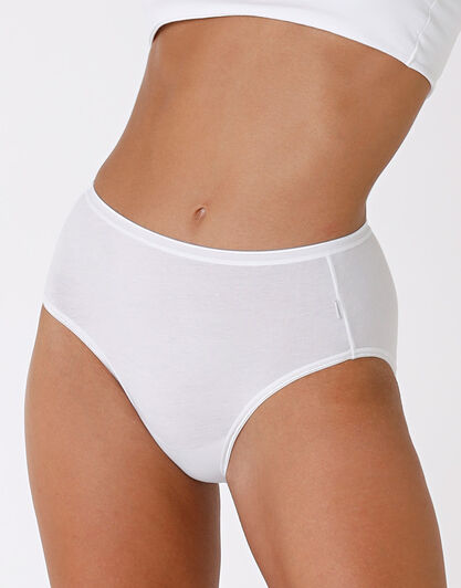 Slip midi lovely, bianco in cotone soft, , LOVABLE