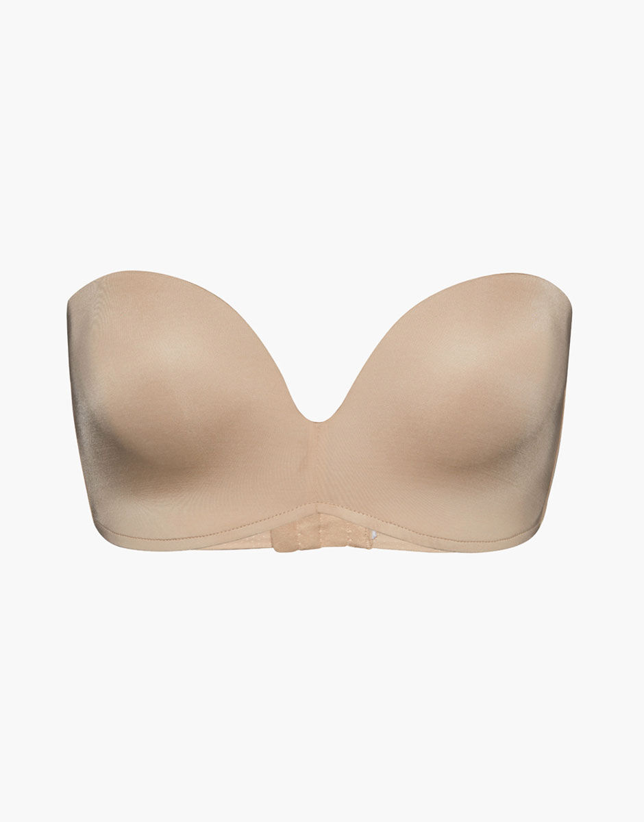 Reggiseno a balconcino senza spalline Celebrity Secret skin in microfibra scollo profondo. Massima invisibilita