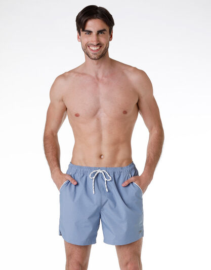 Costume boxer in tessuto fiammato, blu indigo, , LOVABLE