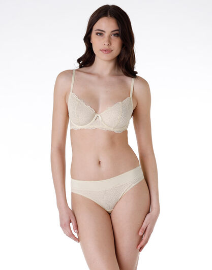 Slip Lovely Lace in pizzo e microfibra, vaniglia, , LOVABLE