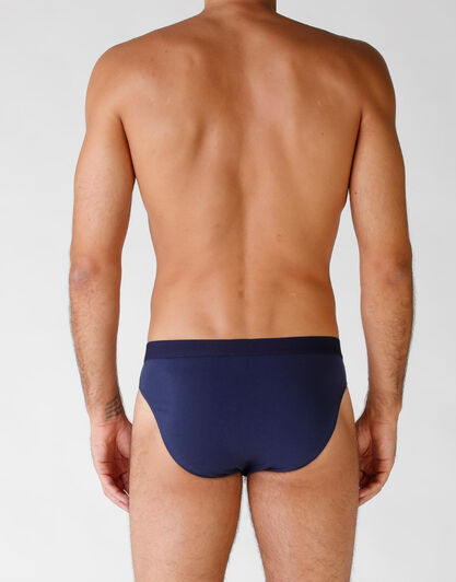 Slip in cotone elasticizzato, confezione x4 blu, , LOVABLE