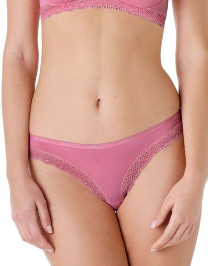 Brasiliano in pizzo e microfibra Smooth Fancy, rosa, , LOVABLE