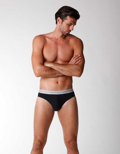 Bipack slip uomo 3D Evolution in jersey cotone e lycra, nero, , LOVABLE