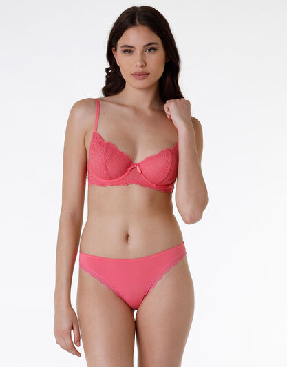 Brasiliano Lovable Panties in cotone elasticizzato, corallo, , LOVABLE