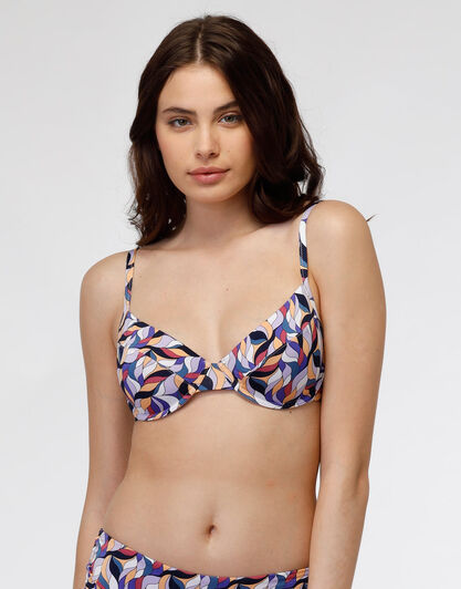 Costume reggiseno con ferretto in microfibra lucida Printed shiny micro, stampa multicolor, , LOVABLE