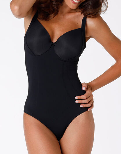 Body in microfibra con ferretto ultimate modelling Medio sostegno, nero, , LOVABLE