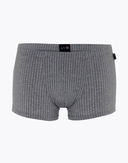 Boxer uomo in cotone modal, stampa gessata grigio melange, , LOVABLE