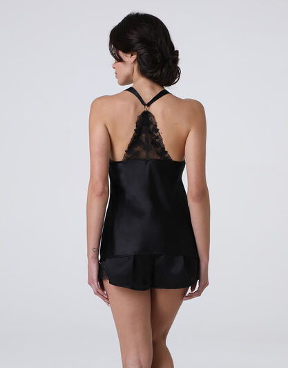 Top e Pantaloncino L'Elegance in seta e modal, nero, , LOVABLE