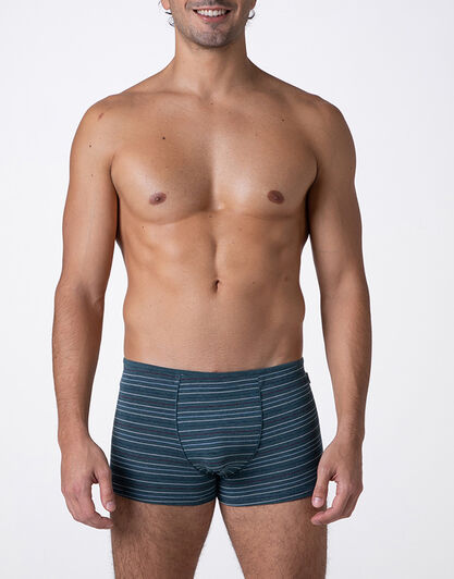 Boxer Rephined Cotton Modal, verde righe, , LOVABLE