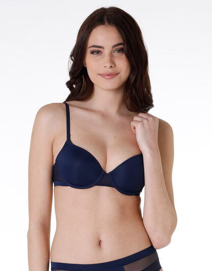 Reggiseno con ferretto Ultra Light in microfibra, blu, , LOVABLE