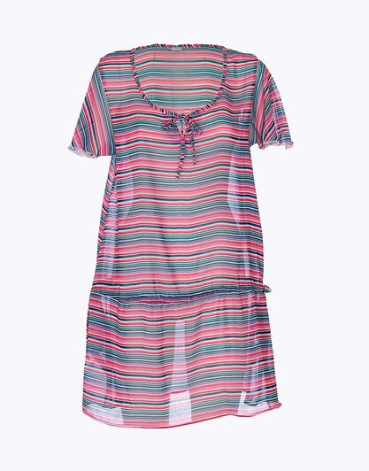 Caftano in chiffon, righe multicolore, , LOVABLE
