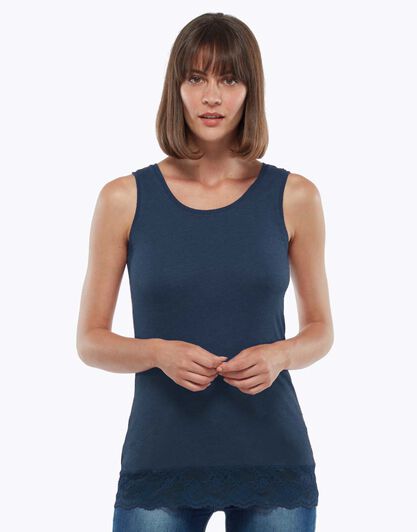 Smanicato in cotone e poliestere, blu, , LOVABLE