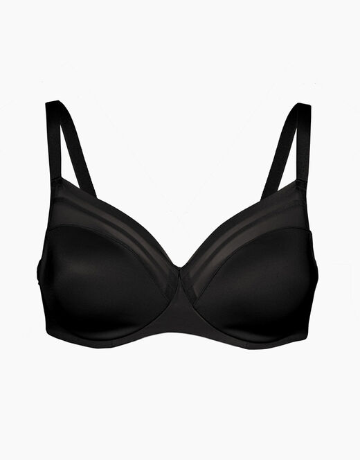 Reggiseno con ferretto senza imbottitura Shaping New Fit in microfibra, nero