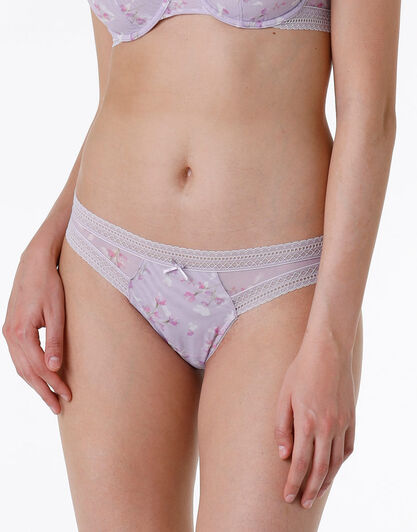Slip in tulle e pizzo Blossom Tulle, lavanda, , LOVABLE