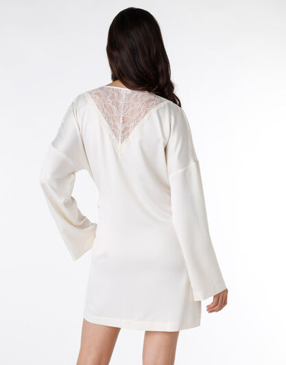 Kimono donna in satin, bianco seta, , LOVABLE