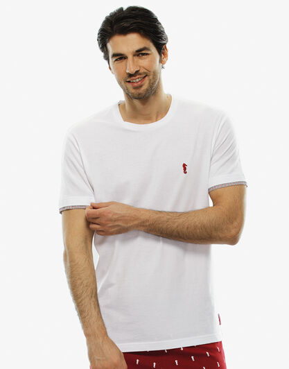 T - shirt manica corta bianca, in cotone, , LOVABLE