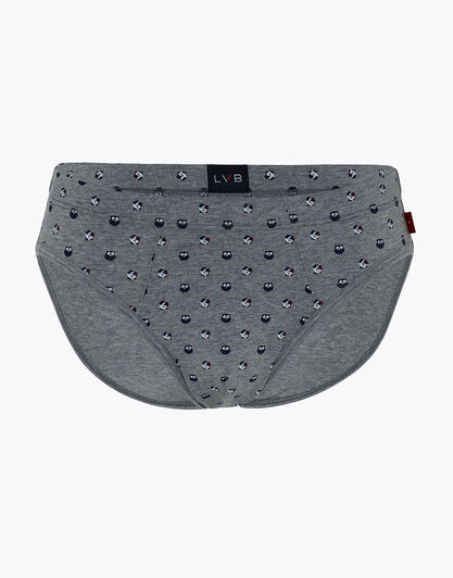 Slip uomo in cotone modal, grigio con gufetti, , LOVABLE