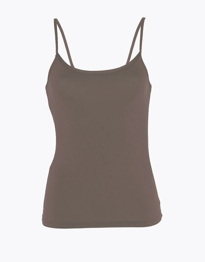 Top donna Basic Soul in viscosa, marrone visone, , LOVABLE