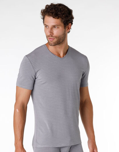 T-shirt uomo in Micromodal, grigio melange, , LOVABLE