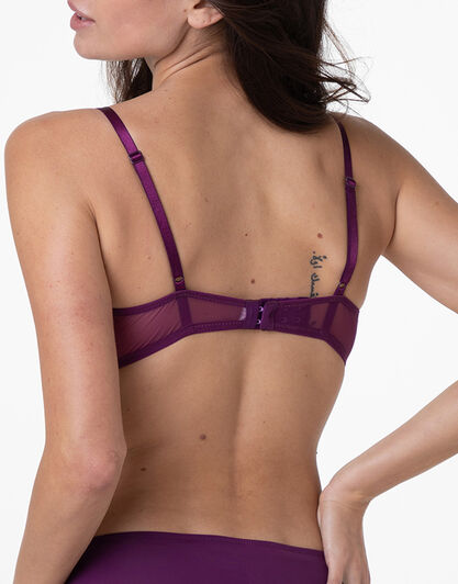 Reggiseno Vela senza Ferretto Graceful Lace in pizzo e tulle, vinaccia,  Reggiseno Vela senza Ferretto Graceful Lace in pizzo e tulle, vinaccia, , LOVABLE