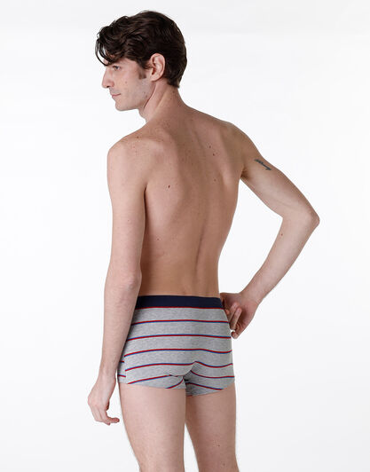 Boxer Casual Stretch Cotton, grigio melange rigato, , LOVABLE