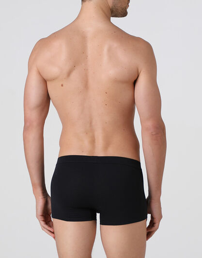Short boxer Cotton Stretch nero in cotone elasticizzato, , LOVABLE