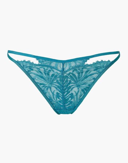 La Senza - Perizoma Eden lace in pizzo, verde turchese, , LOVABLE