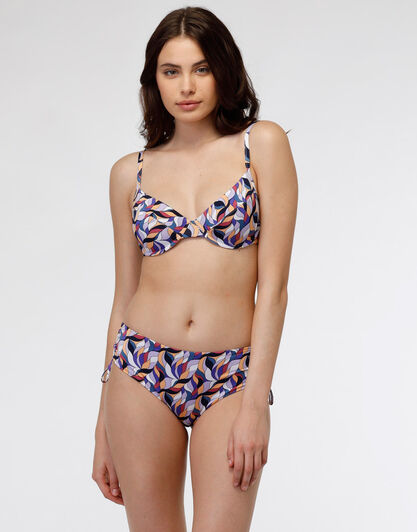 Costume slip alto in microfibra lucida Printed shiny micro, stampa multicolor, , LOVABLE