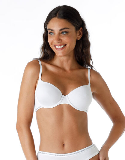 Reggiseno con ferretto preformato My Lovable in cotone modal, bianco, , LOVABLE