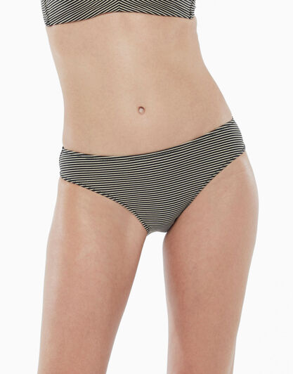 Slip medio in jacquard e lurex, rigato oro e nero, , LOVABLE
