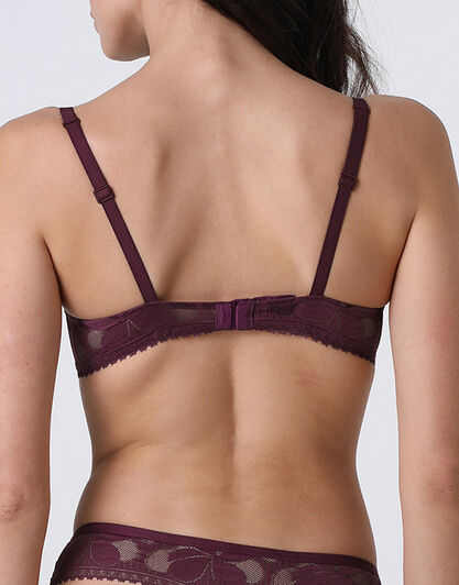 Reggiseno Imbottito con Ferretto Art Flower Lace in pizzo, vinaccia, , LOVABLE