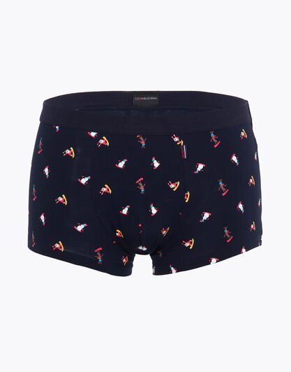 Short blu stampato in cotone elasticizzato , , LOVABLE