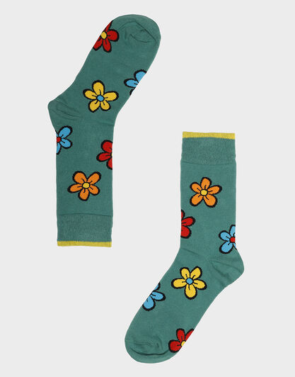 Calzini corti Crazy Socks, stampa fiori, , LOVABLE