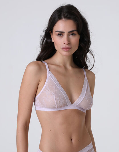 Reggiseno Triangolo Senza Ferretto Romance Lace in pizzo, lilla, , LOVABLE