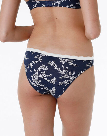 Slip Lovable Panties in cotone elasticizzato, blu con stampa, , LOVABLE