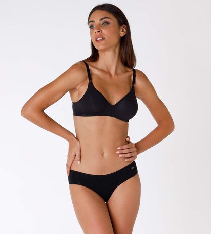 Bipack reggiseni senza ferretto Cotton Line in cotone, nero, , LOVABLE