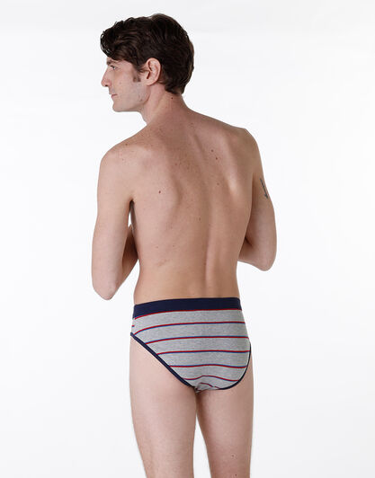 Slip Casual Stretch Cotton, grigio melange rigato, , LOVABLE