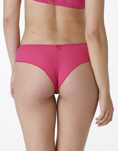 Brasiliano Celebrity in pizzo elastico e microfibra, lampone, , LOVABLE
