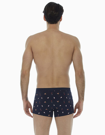Short blu stampato in cotone elasticizzato , , LOVABLE