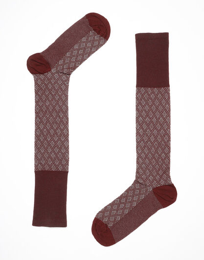 Calze lunghe uomo, bordeaux, , LOVABLE