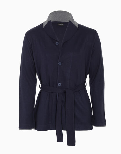 Homejacket, grigio scuro, in felpa doppia spazzolatura, , LOVABLE