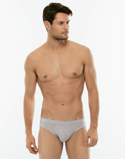 Slip mini Cotton Stretch grigio melange in cotone elasticizzato-LOVABLE
