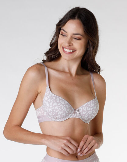 Reggiseno con ferretto Trendy Cotton in cotone, stampa animalier, , LOVABLE