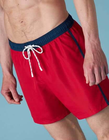 Costume short boxer rosso, asciugatura rapida, , LOVABLE